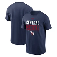 T-shirt Nike bleu marine Cleveland Guardians 2024 AL Central Division Champions pour homme