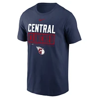 T-shirt Nike bleu marine Cleveland Guardians 2024 AL Central Division Champions pour homme