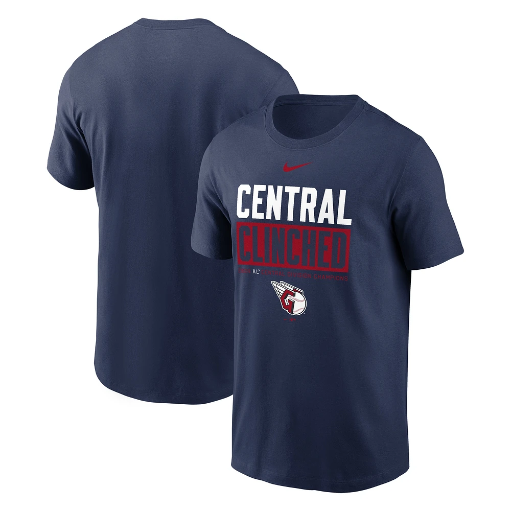 T-shirt Nike bleu marine Cleveland Guardians 2024 AL Central Division Champions pour homme