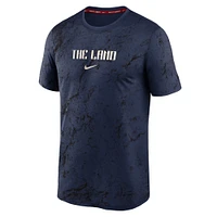 T-shirt Nike bleu marine Cleveland Guardians 2024 City Connect Authentic Collection Practice Velocity Performance pour homme