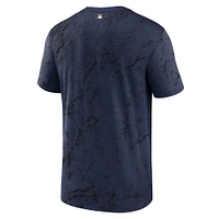 T-shirt Nike bleu marine Cleveland Guardians 2024 City Connect Authentic Collection Practice Velocity Performance pour homme