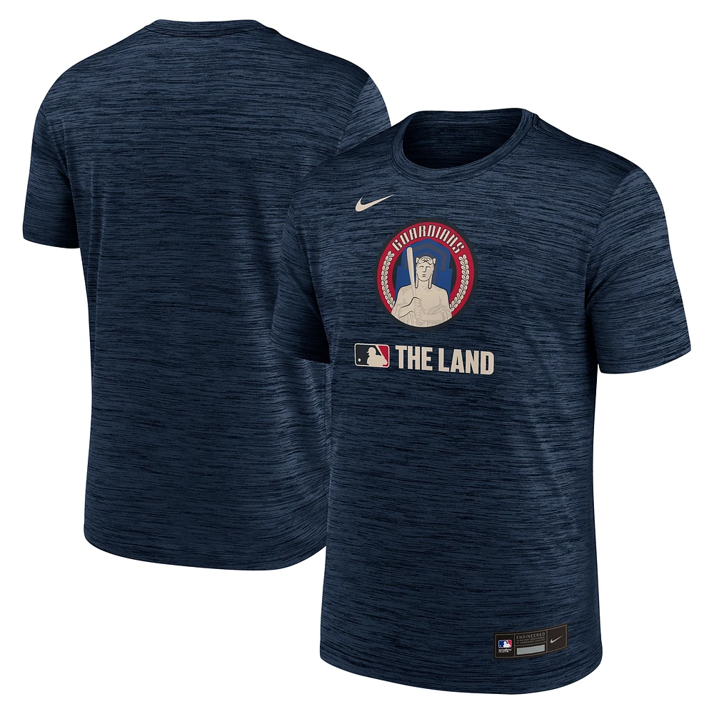 Men's Nike Navy Cleveland Guardians 2025 City Connect Authentic Collection Velocity Performance T-Shirt