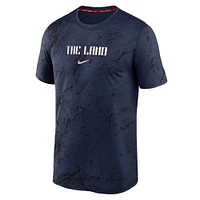 Men's Nike Navy Cleveland Guardians Authentic Collection City Connect Velocity Performance T-Shirt