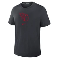 T-shirt Nike bleu marine Cleveland Guardians Authentic Collection Early Work Tri-Blend Performance pour homme