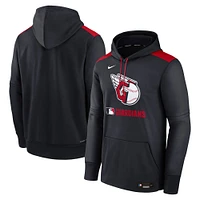 Men's Nike Navy Cleveland Guardians Authentic Collection Performance Pullover Hoodie