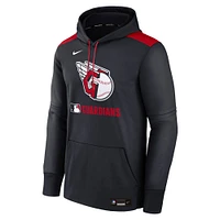 Men's Nike Navy Cleveland Guardians Authentic Collection Performance Pullover Hoodie
