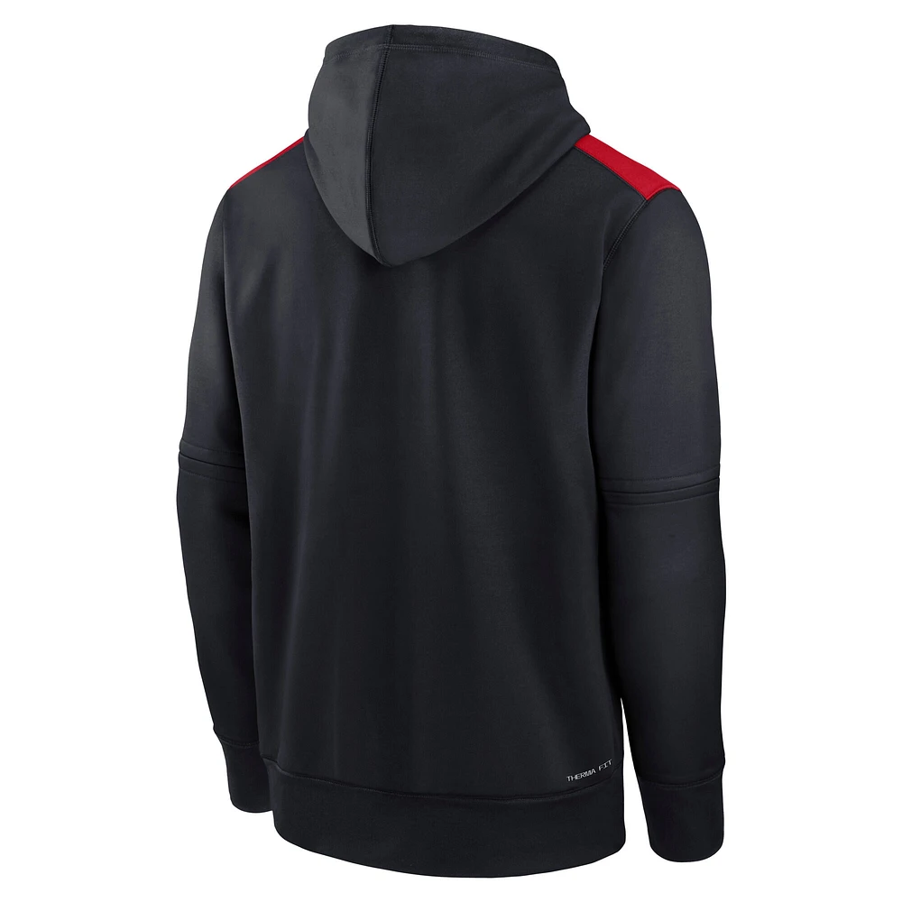 Men's Nike Navy Cleveland Guardians Authentic Collection Performance Pullover Hoodie