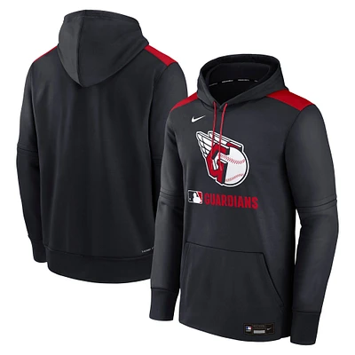 Men's Nike Navy Cleveland Guardians Authentic Collection Performance Pullover Hoodie