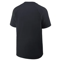 Coupe-vent à manches courtes raglan Nike bleu marine Cleveland Guardians Authentic Collection pour homme
