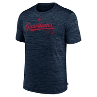 T-shirt Nike bleu marine Cleveland Guardians Authentic Collection Velocity Performance pour homme