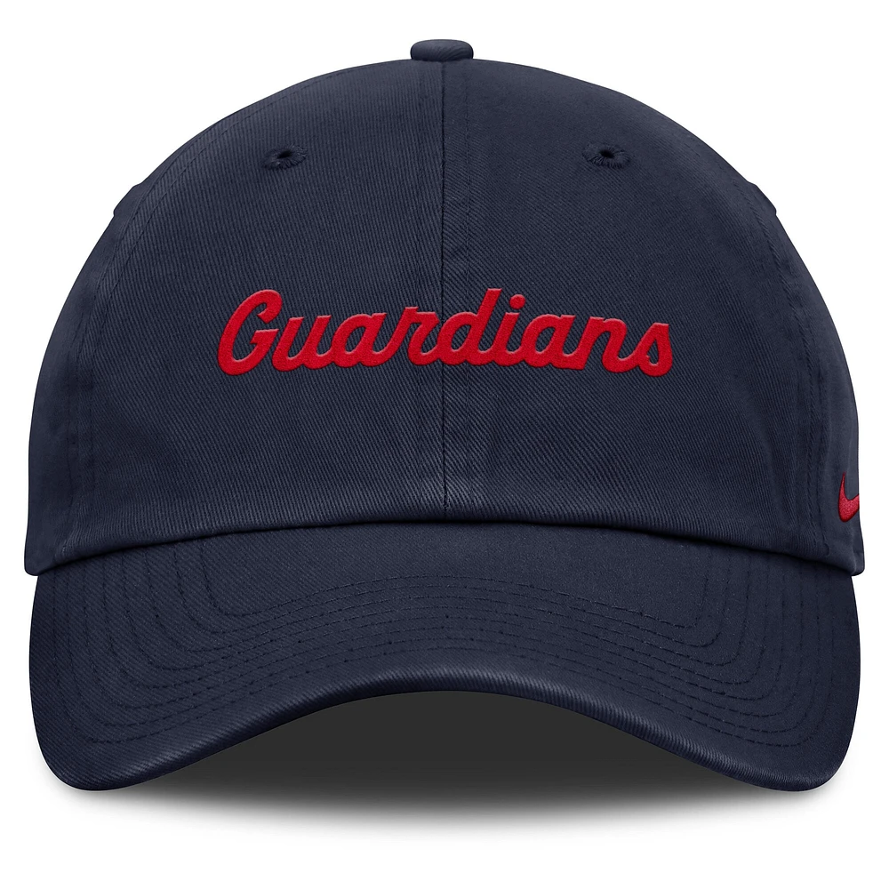 Men's Nike Navy Cleveland Guardians Club Adjustable Hat
