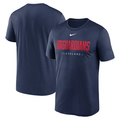 T-shirt Nike bleu marine Cleveland Guardians Knockout Legend Performance pour homme