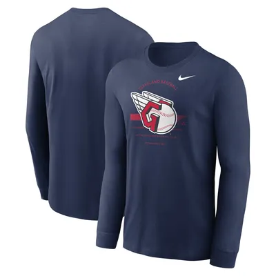 Men's Fanatics Branded Navy Cleveland Guardians Team Long Sleeve T-Shirt 