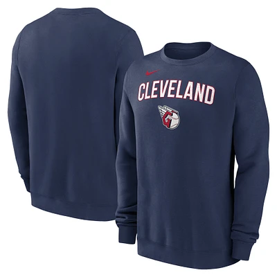 Men's Nike Navy Cleveland Guardians Pullover Sweatshirt
