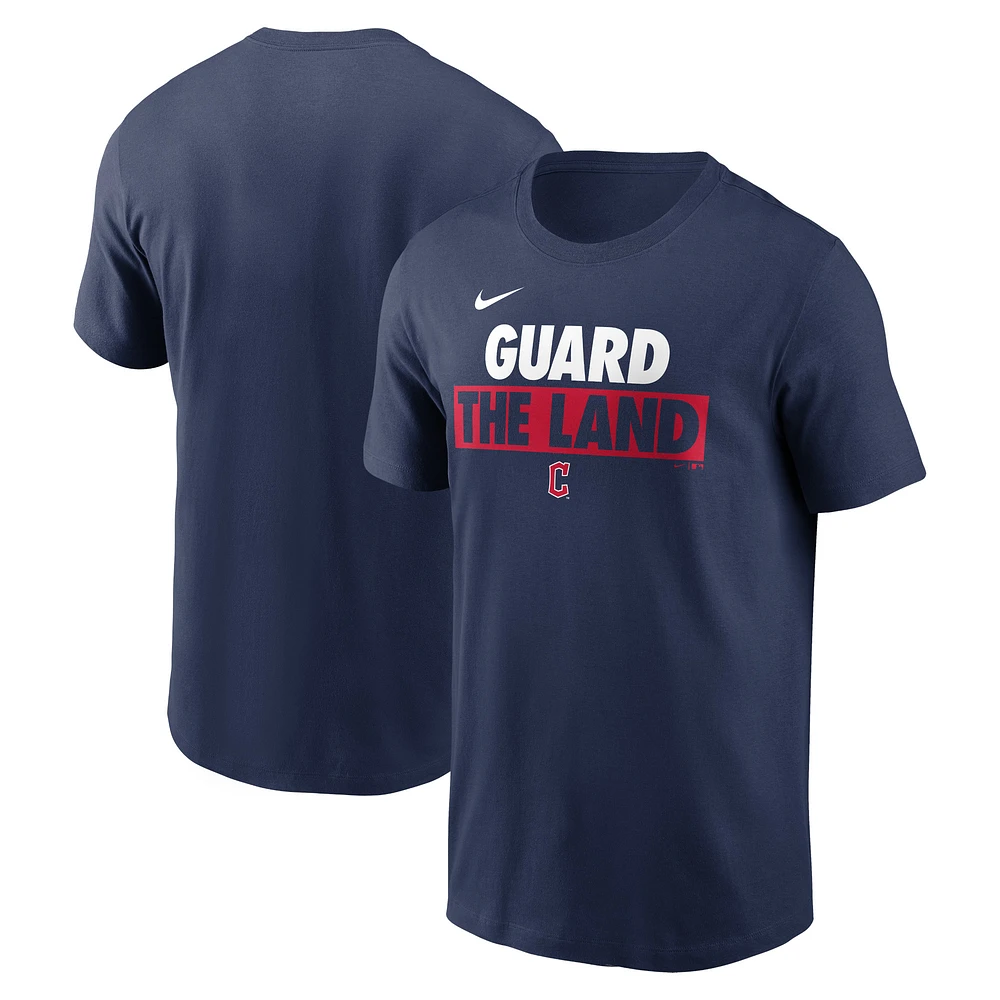 T-shirt Nike Cleveland Guardians Rally Rule pour homme bleu marine