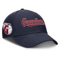 Men's Nike Navy Cleveland Guardians Rise Gaberdine Adjustable Hat