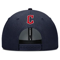 Men's Nike Navy Cleveland Guardians Rise Gaberdine Adjustable Hat