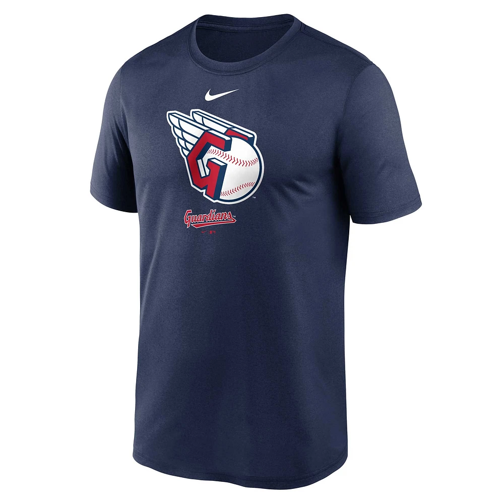 Men's Nike  Navy Cleveland Guardians Team Arched Lockup Legend Performance T-Shirt