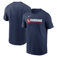 T-shirt Nike bleu marine Cleveland Guardians Team Block pour homme