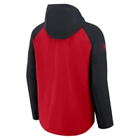 Men's Nike Red/Navy Cleveland Guardians Authentic Collection Raglan Performance Full-Zip Jacket
