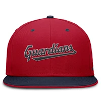 Men's Nike  Red/Navy Cleveland Guardians True Primetime Two-Tone Performance Fitted Hat