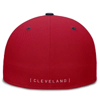 Men's Nike  Red/Navy Cleveland Guardians True Primetime Two-Tone Performance Fitted Hat