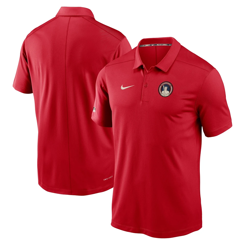 Polo Nike rouge Cleveland Guardians 2024 City Connect Authentic Collection Victory Performance pour homme