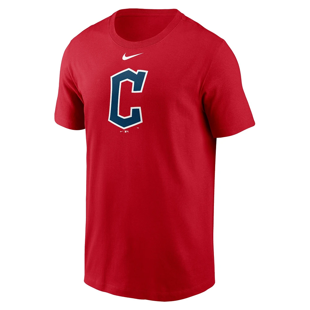 T-shirt Nike rouge avec logo Fuse des Cleveland Guardians pour hommes