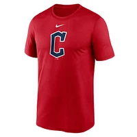 T-shirt de performance Nike rouge Cleveland Guardians Legend Fuse avec grand logo pour homme