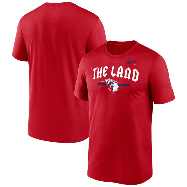 Nike Men's Cleveland Guardians Wordmark T-Shirt - Navy - S - S (Small)