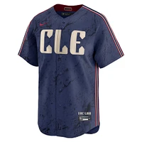 Maillot de joueur Nike Shane Bieber bleu marine des Cleveland Guardians City Connect Limited pour homme