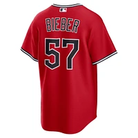 Men's Nike Shane Bieber Red Cleveland Guardians Alternate Replica 2.0 Player Jersey