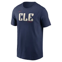 Men's Nike Steven Kwan Navy Cleveland Guardians 2024 City Connect Name & Number T-Shirt