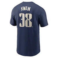 Men's Nike Steven Kwan Navy Cleveland Guardians 2024 City Connect Name & Number T-Shirt