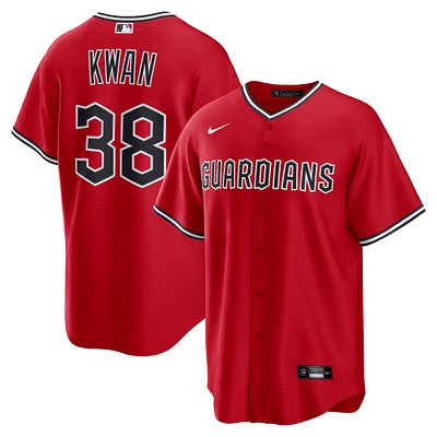 Men's Nike Steven Kwan Red Cleveland Guardians Alternate Replica 2.0 Player Jersey