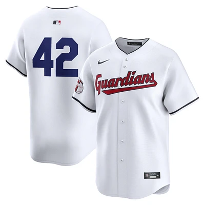 Maillot Nike pour homme blanc Cleveland Guardians 2024 Jackie Robinson Day Home Limited