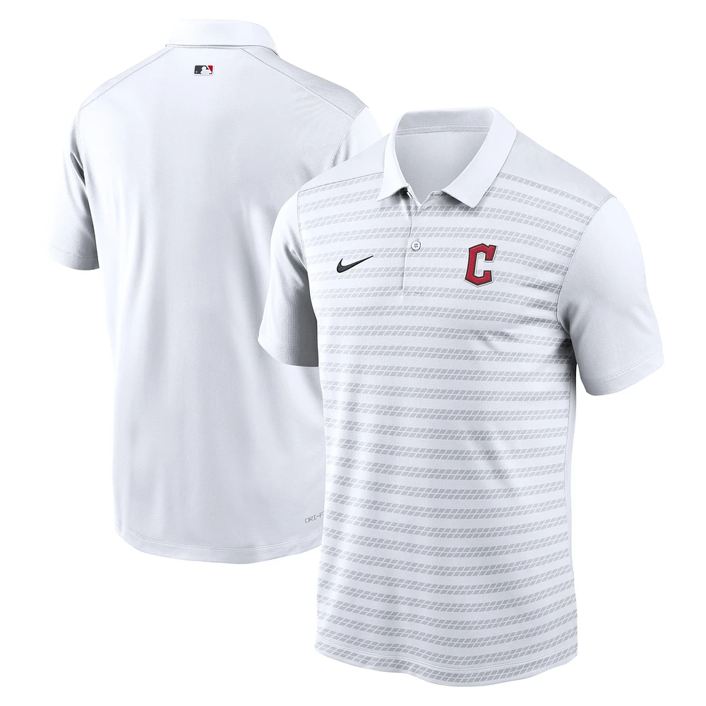 Men's Nike White Cleveland Guardians Authentic Collection Victory Performance Polo