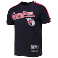 Men's Pro Standard Navy/Red Cleveland Guardians Taping T-Shirt