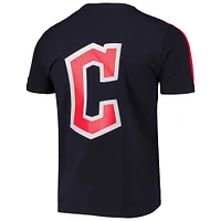 T-shirt à bandes Pro Standard bleu marine/rouge Cleveland Guardians pour homme