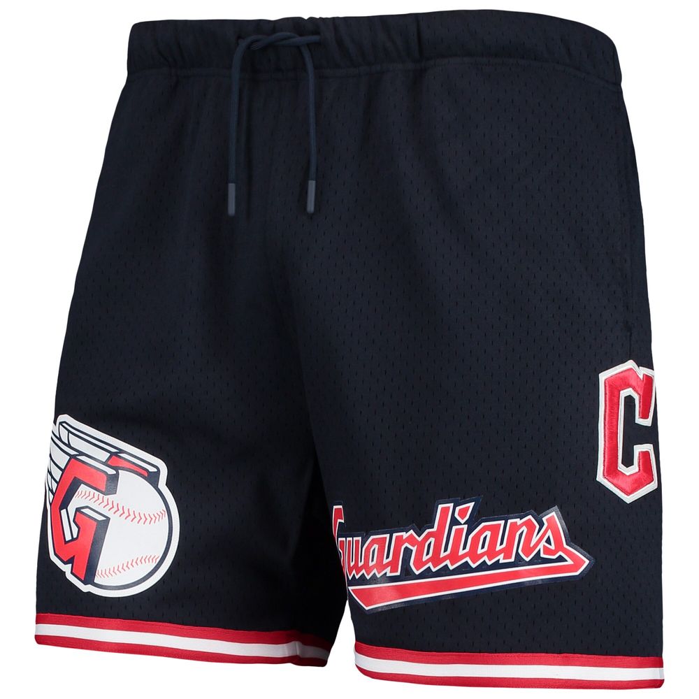 Men's Pro Standard Navy Cleveland Guardians Logo Mesh Shorts