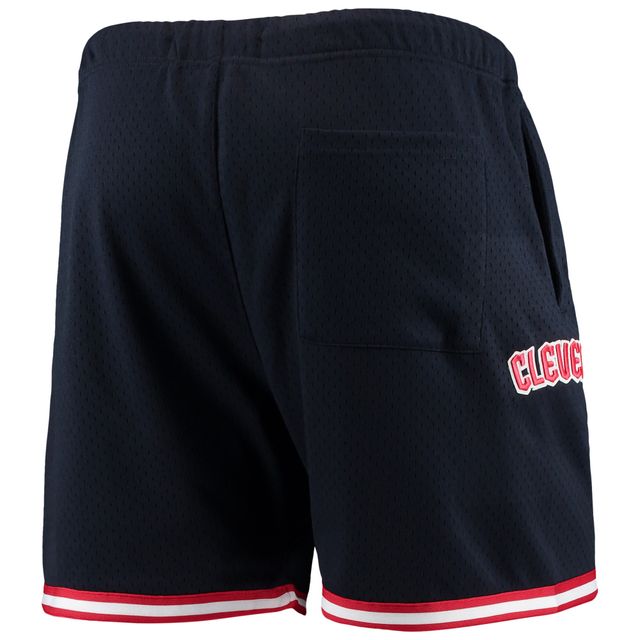 Short en maille avec logo Cleveland Guardians Pro Standard bleu marine pour homme