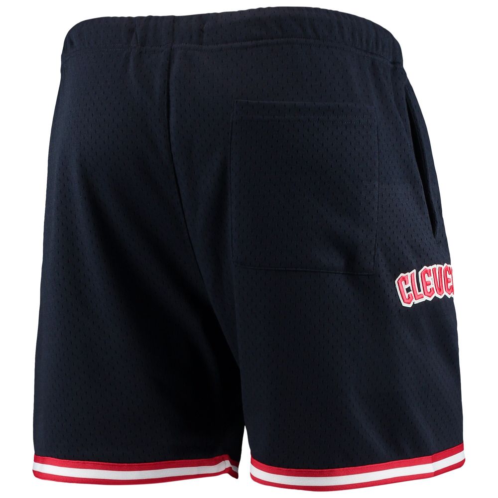 Men's Pro Standard Navy Cleveland Guardians Logo Mesh Shorts