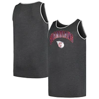 Men's Profile Heather Charcoal Cleveland Guardians Big & Tall Arch Over Logo Tank Top