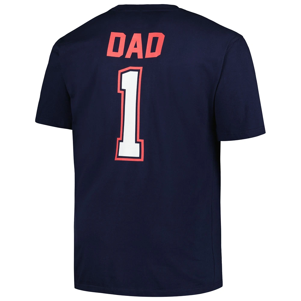 T-shirt pour hommes, bleu marine, Cleveland Guardians, Big & Tall #1 Dad