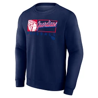 Men's Profile Navy Cleveland Guardians Big & Tall Pullover Sweatshirt