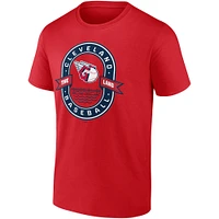 T-shirt rouge emblématique des Cleveland Guardians pour homme