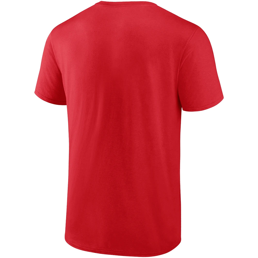 T-shirt rouge emblématique des Cleveland Guardians pour homme