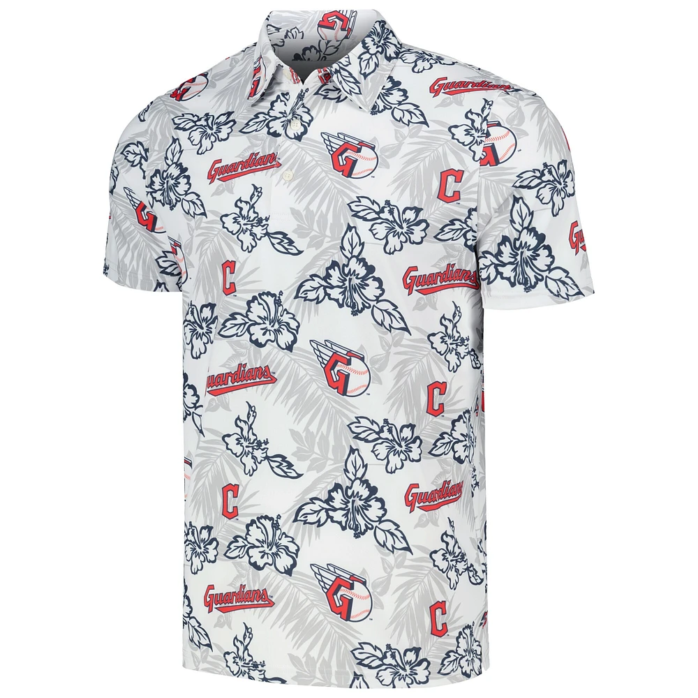 Polo de performance Reyn Spooner blanc des Cleveland Guardians pour hommes