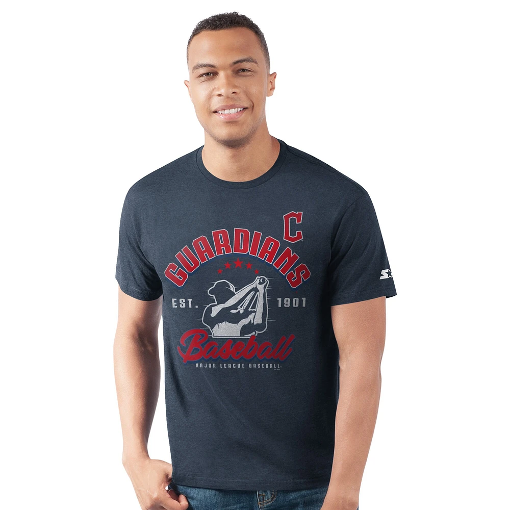 T-shirt bleu marine pour homme Cleveland Guardians Prime Time Batter