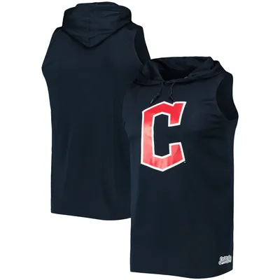 Cleveland Guardians Stitches Sleeveless Pullover Hoodie - Navy